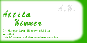 attila wimmer business card